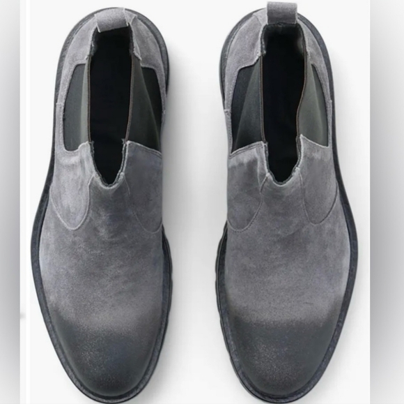 NEW GOOD MAN BRAND Modern City Oiled Suede Chelsea Boot Charcoal 9 - Picture 5 of 13